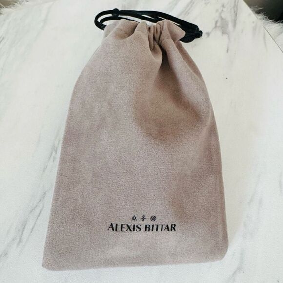 Alexis Bittar Vitreum 14K Goldplated Carnelian Amethyst Linear Ring, Size 8 NWT - Picture 10 of 14